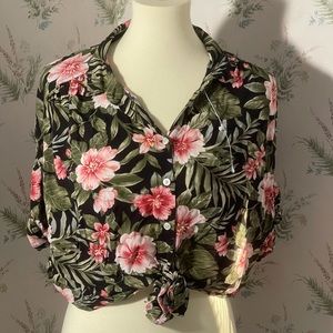 Tropical Blouse/Cardigan Short Sleeve